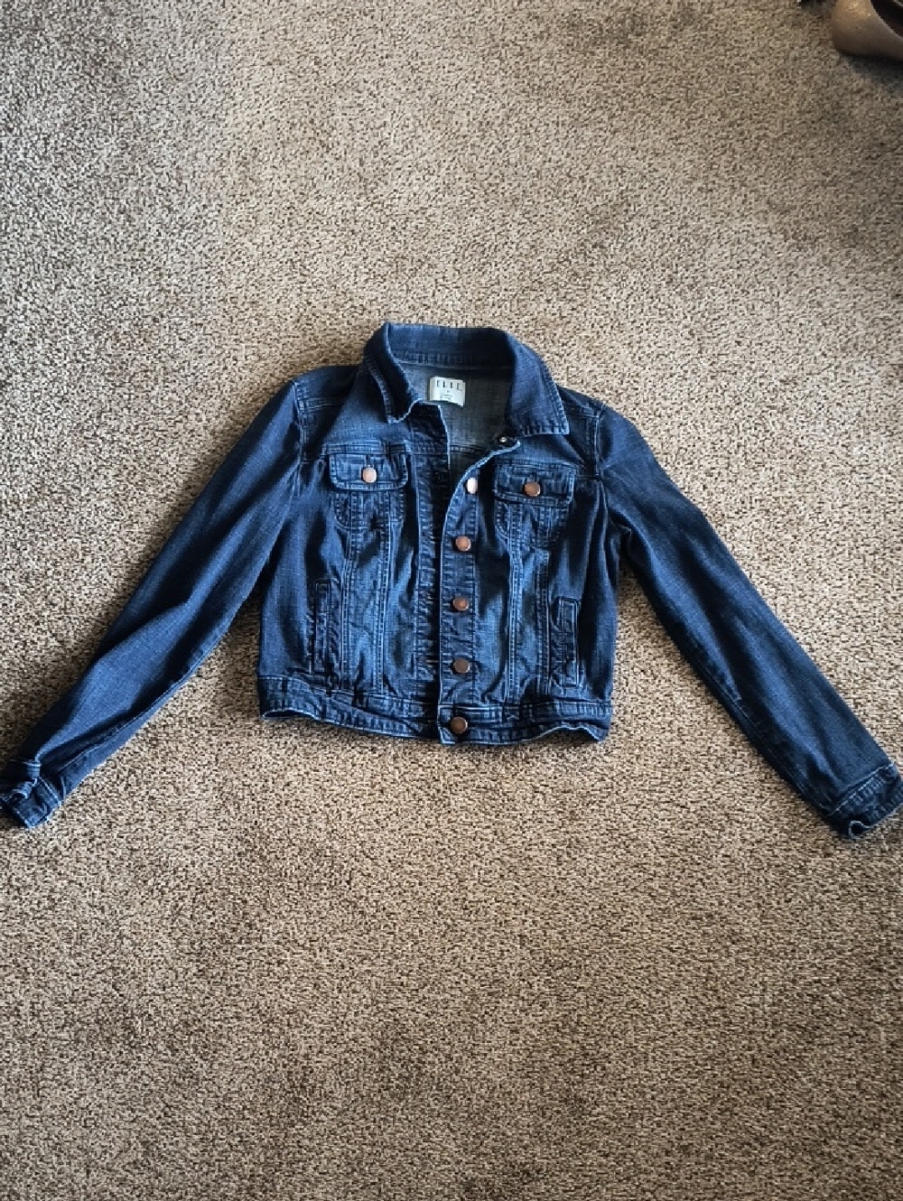 Elle Denim Jacket in Dark Blue